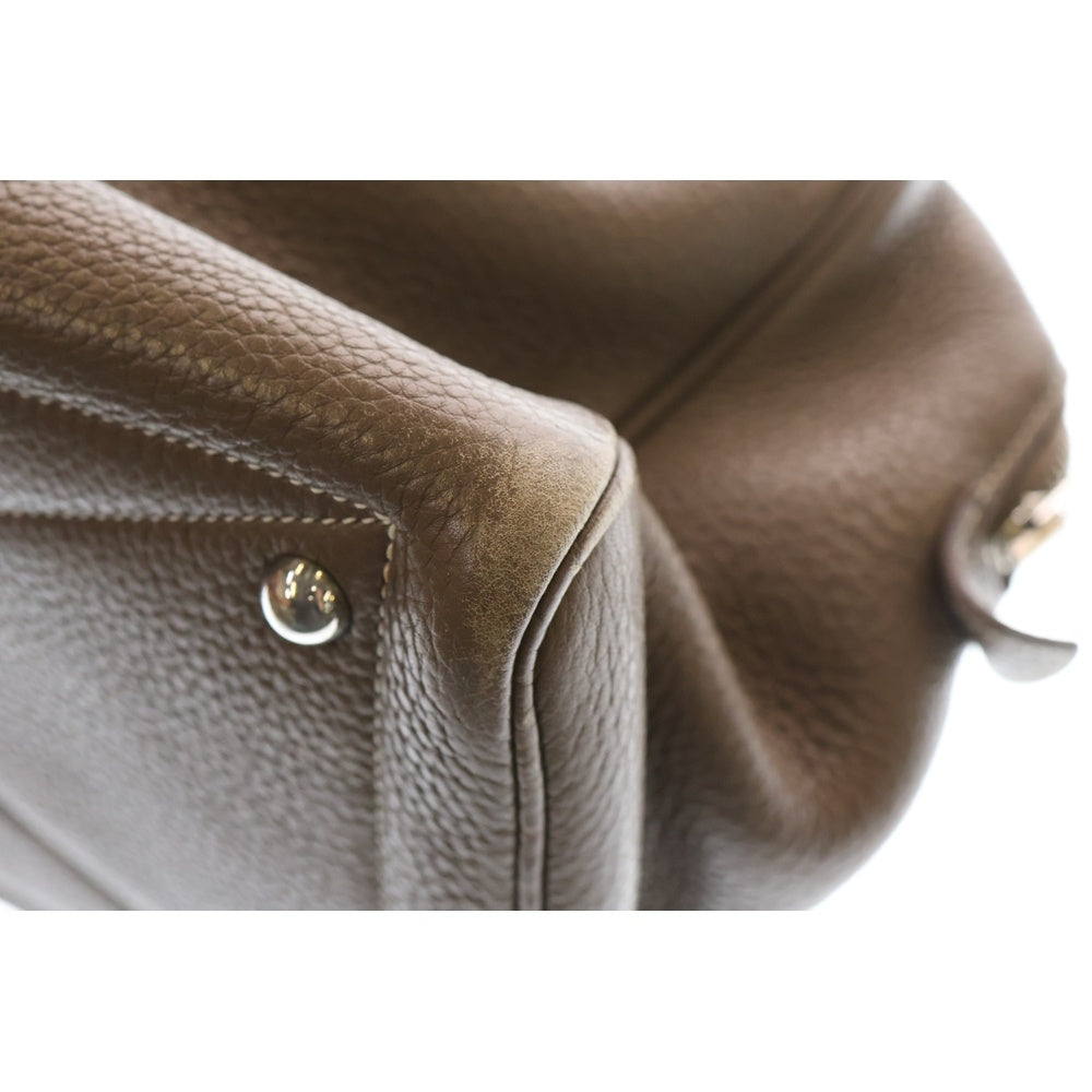 HERMES(エルメス) ヴィクトリアエラン38 エトゥープ トリヨン シルバー金具 □Q刻印 ショルダーバッグ トートバッグ