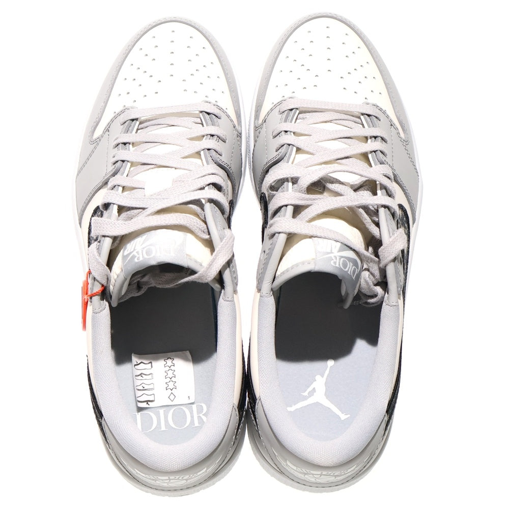 NIKE(ナイキ) ×DIOR AIR JORDAN 1 LOW OG ディオール エアジョーダン 1 ローカットスニーカー グレー/ホワイト US10.5/28.5cm CN8608-002 3SN268ZDD