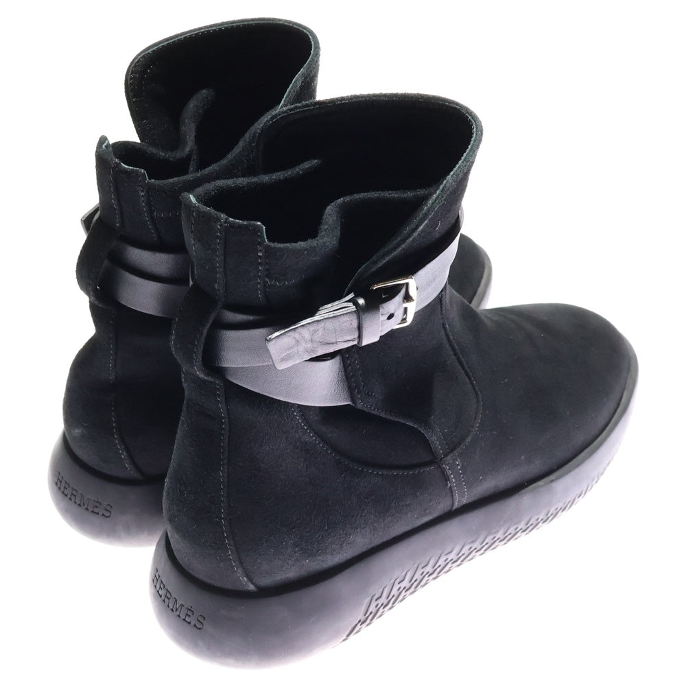 HERMES(エルメス) スエードレザー ベルテッド ハイカットシューズ