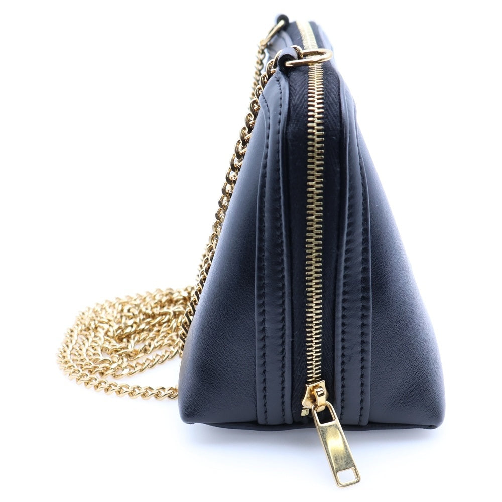 CELINE(セリーヌ) チェーン付きクラッチ キュイル トリオンフ チェーンショルダーバッグ ミニバッグ ブラック 10E383DR8.38NO ゴールド金具 レディース