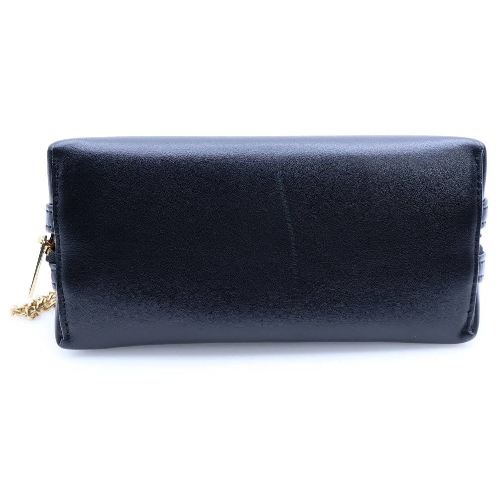 CELINE(セリーヌ) チェーン付きクラッチ キュイル トリオンフ チェーンショルダーバッグ ミニバッグ ブラック 10E383DR8.38NO ゴールド金具 レディース