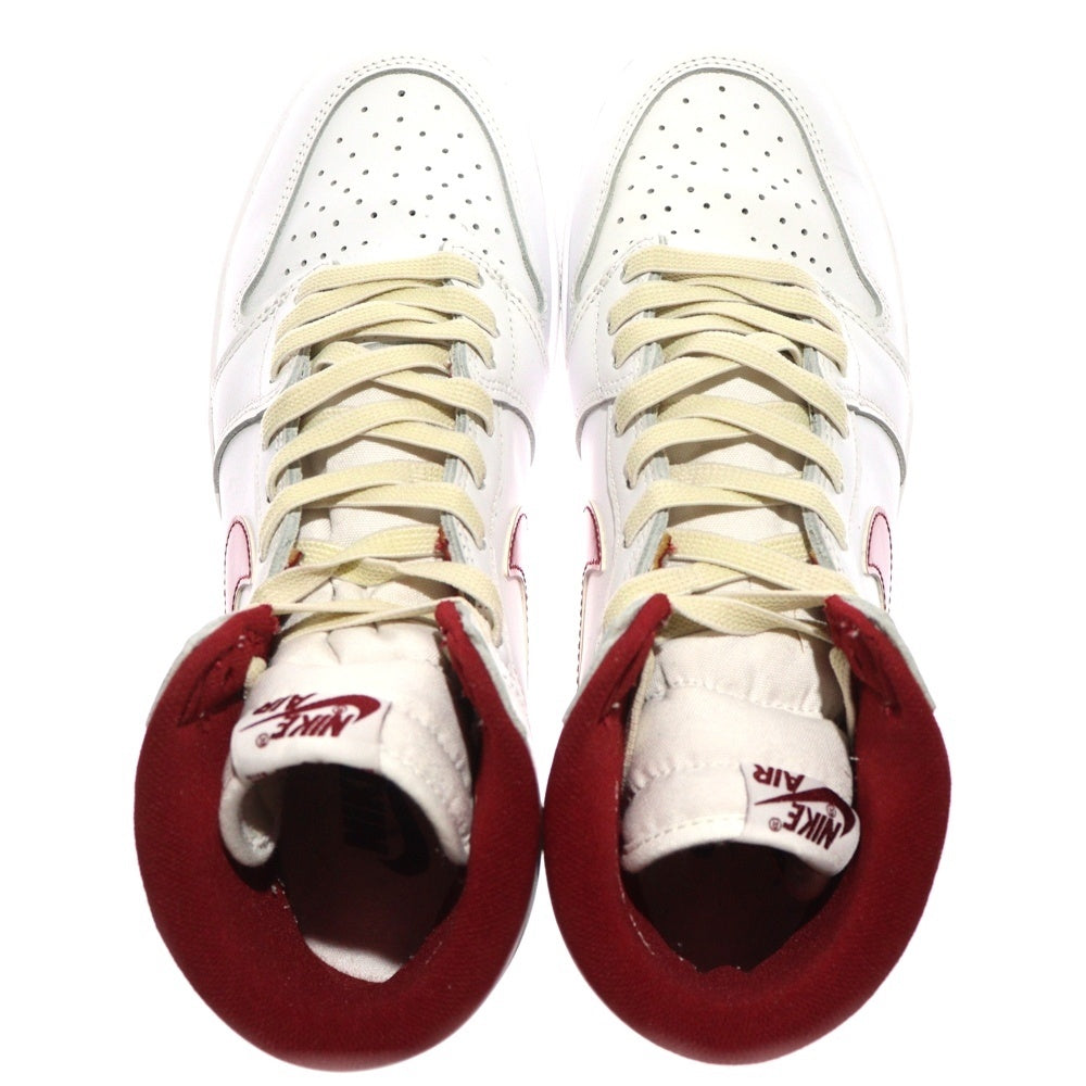 NIKE(ナイキ) AIR JORDAN 1 HIGH 85 METALLIC BURGUNDY エアジョーダン1 85 ハイカットスニーカー メタリックバーガンディ ホワイト/レッド US10.5/28.5cm BQ4422-161