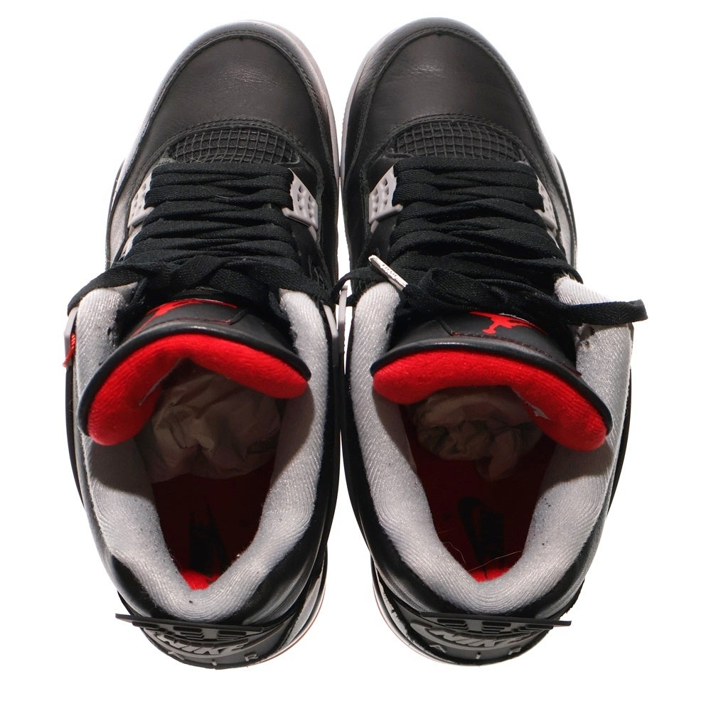 NIKE(ナイキ) AIR JORDAN 4 RETRO Bred Reimagined エアジョーダン4レトロブレッドリイマジンド ローカットスニーカー ブラック US10.5/28.5cm FV5029-006