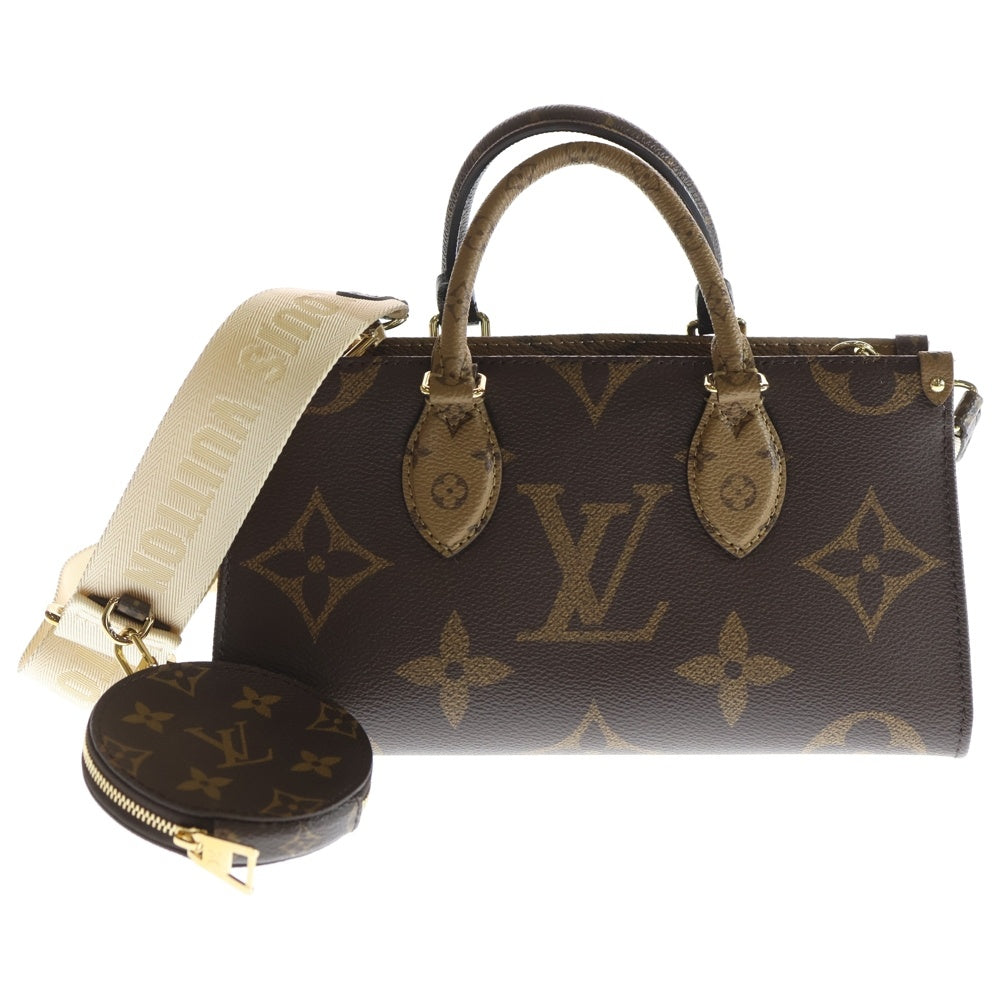 LOUIS VUITTON(ルイヴィトン) モノグラム ジャイアント リバース オンザゴーEW 2WAY レザーハンドバッグ ショルダーバッグ ブラウン M46653 レディース