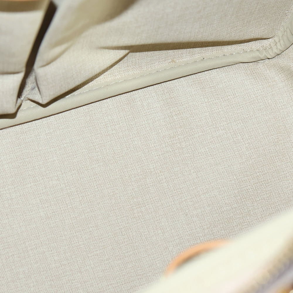 LOUIS VUITTON(ルイヴィトン) モノグラム ドーヴィル ハンドバッグ ブラウン レザー×PVC M47270 ゴールド金具 レディース