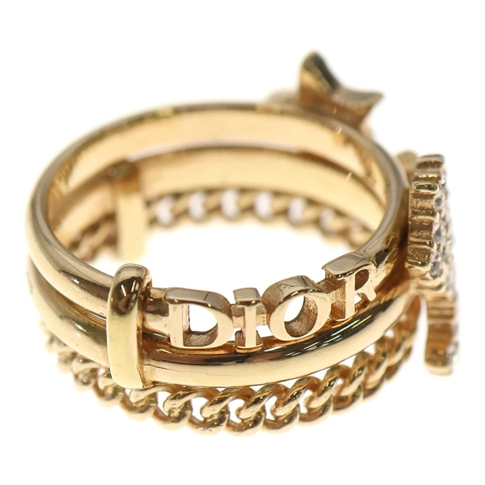 Christian Dior(クリスチャンディオール) 3連リング ライオン 指輪 リング ゴールド レディース