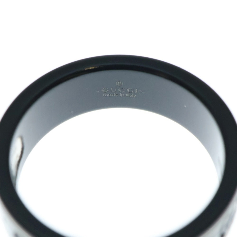 GUCCI(グッチ) アイコン リング Au750WG×シンセティックコランダム