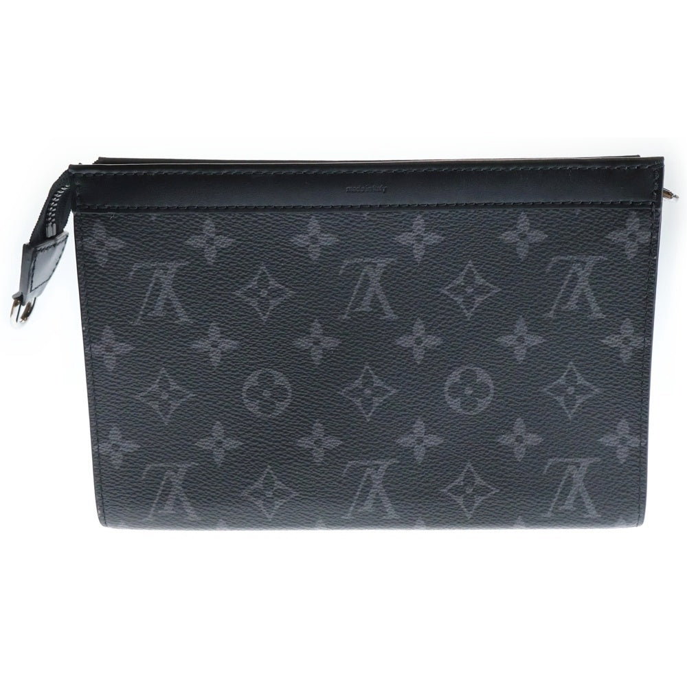 LOUIS VUITTON(ルイヴィトン) モノグラムエクリプス ガストン・ウェアラブル ウォレット ショルダーバッグ ミニバッグ ブラック レザー×PVC M81124 シルバー金具 レディース