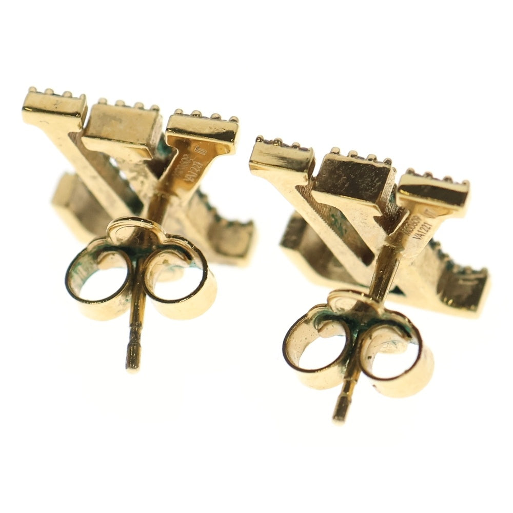 LOUIS VUITTON(ルイヴィトン) ピアス・LV アイコニック ストラス GP ロゴ ラインストーン ゴールド M00609 レディース