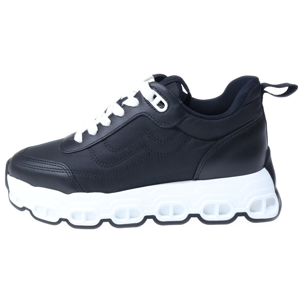 HERMES(エルメス) インパルス レザー切替ナイロンステッチ ローカットスニーカー ブラック H252014Z 02385 レディース