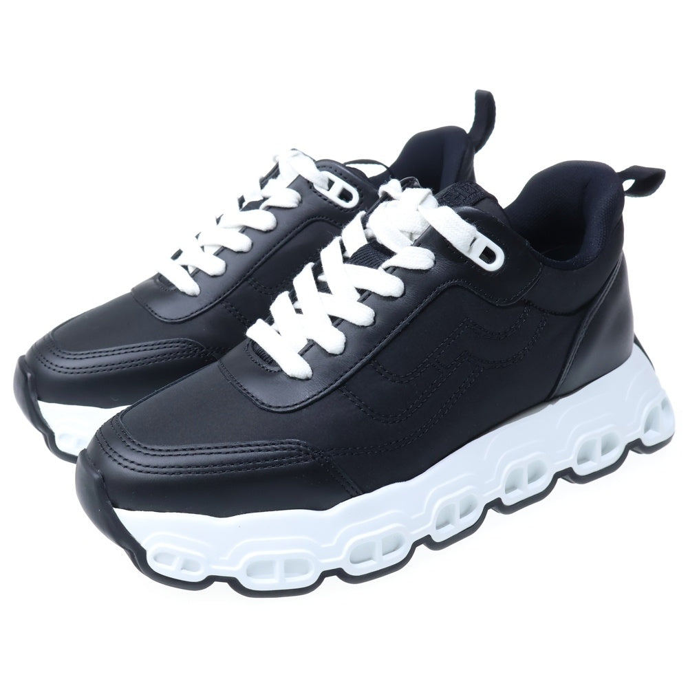 HERMES(エルメス) インパルス レザー切替ナイロンステッチ ローカットスニーカー ブラック H252014Z 02385 レディース