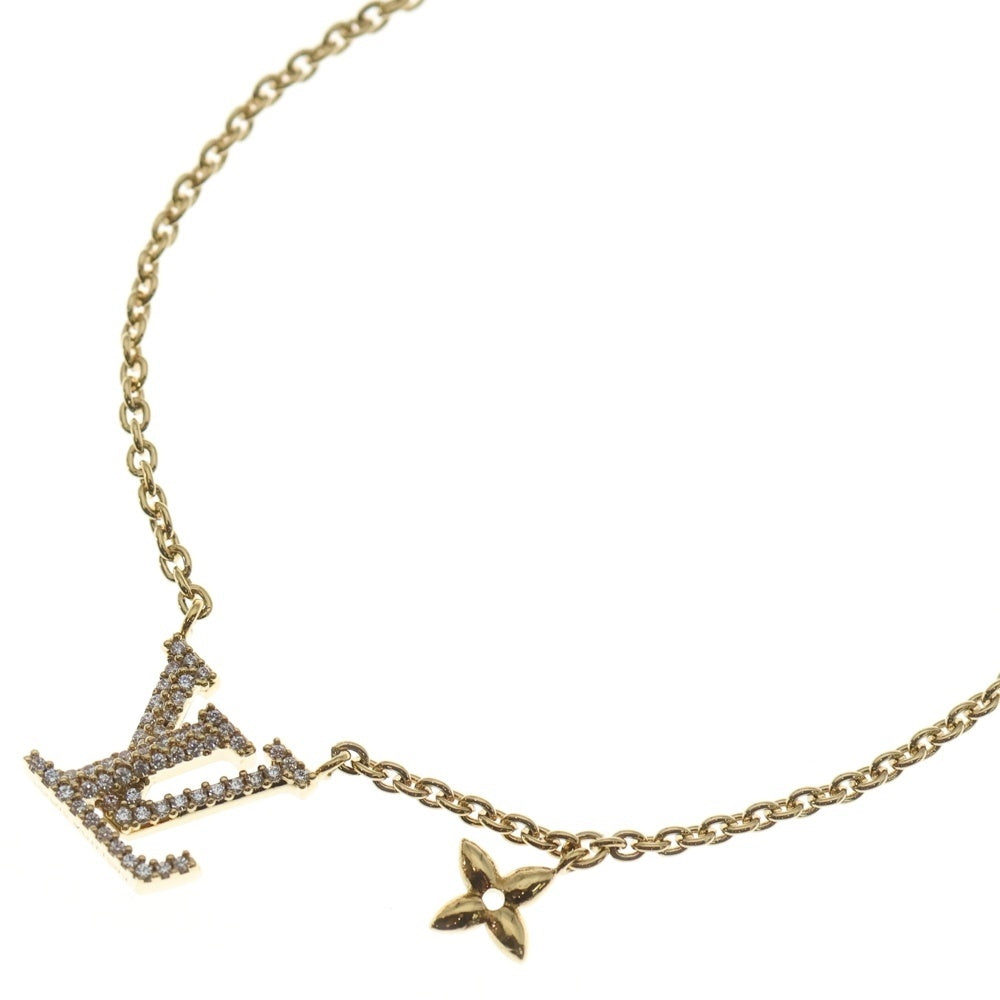 LOUIS VUITTON(ルイヴィトン) モノグラム コリエ LVアイコニック GP ネックレス ペンダント チェーン ゴールド M00596