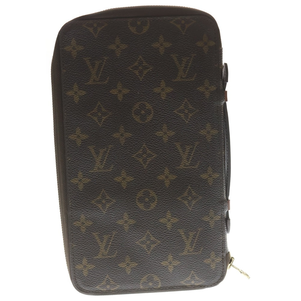 LOUIS VUITTON(ルイヴィトン) モノグラム ポッシュエスカパド トラベルケース セカンドバッグ 収納 ブラウン PVC M60113 ゴールド金具 レディース