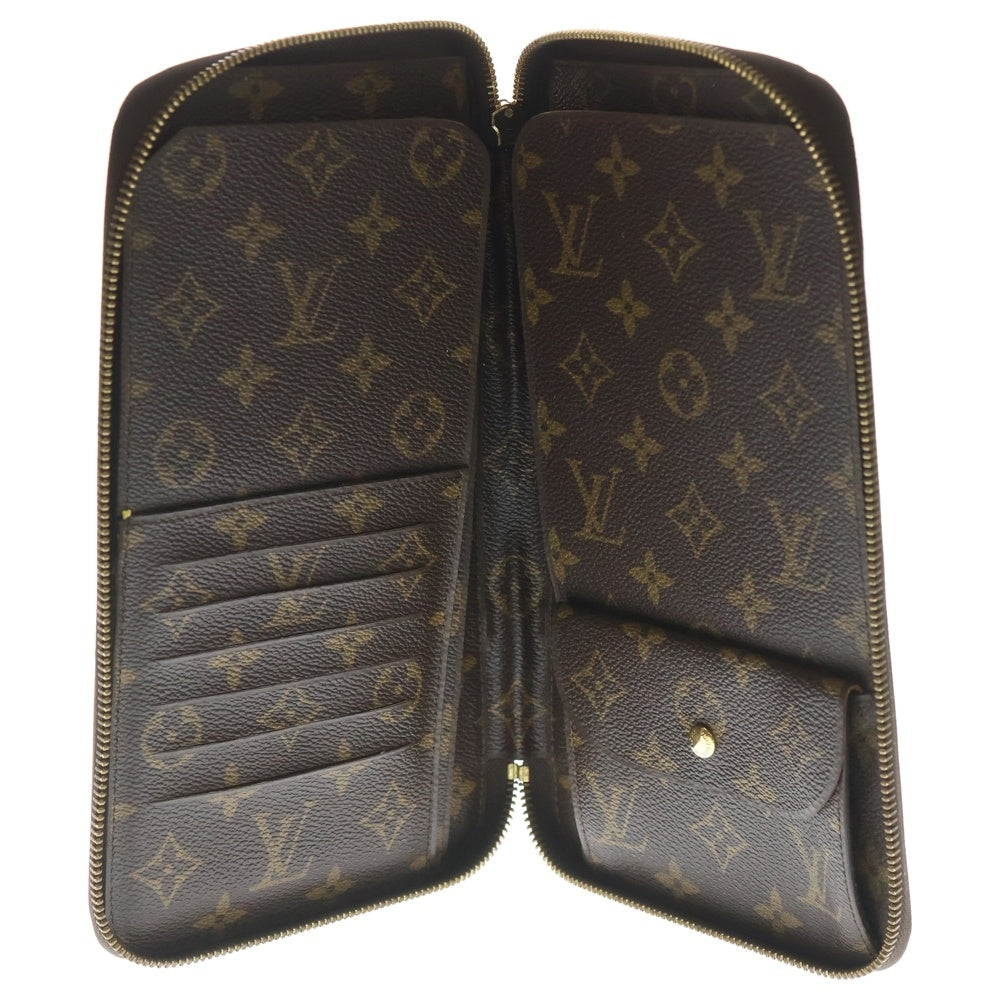 LOUIS VUITTON(ルイヴィトン) モノグラム ポッシュエスカパド トラベルケース セカンドバッグ 収納 ブラウン PVC M60113 ゴールド金具 レディース