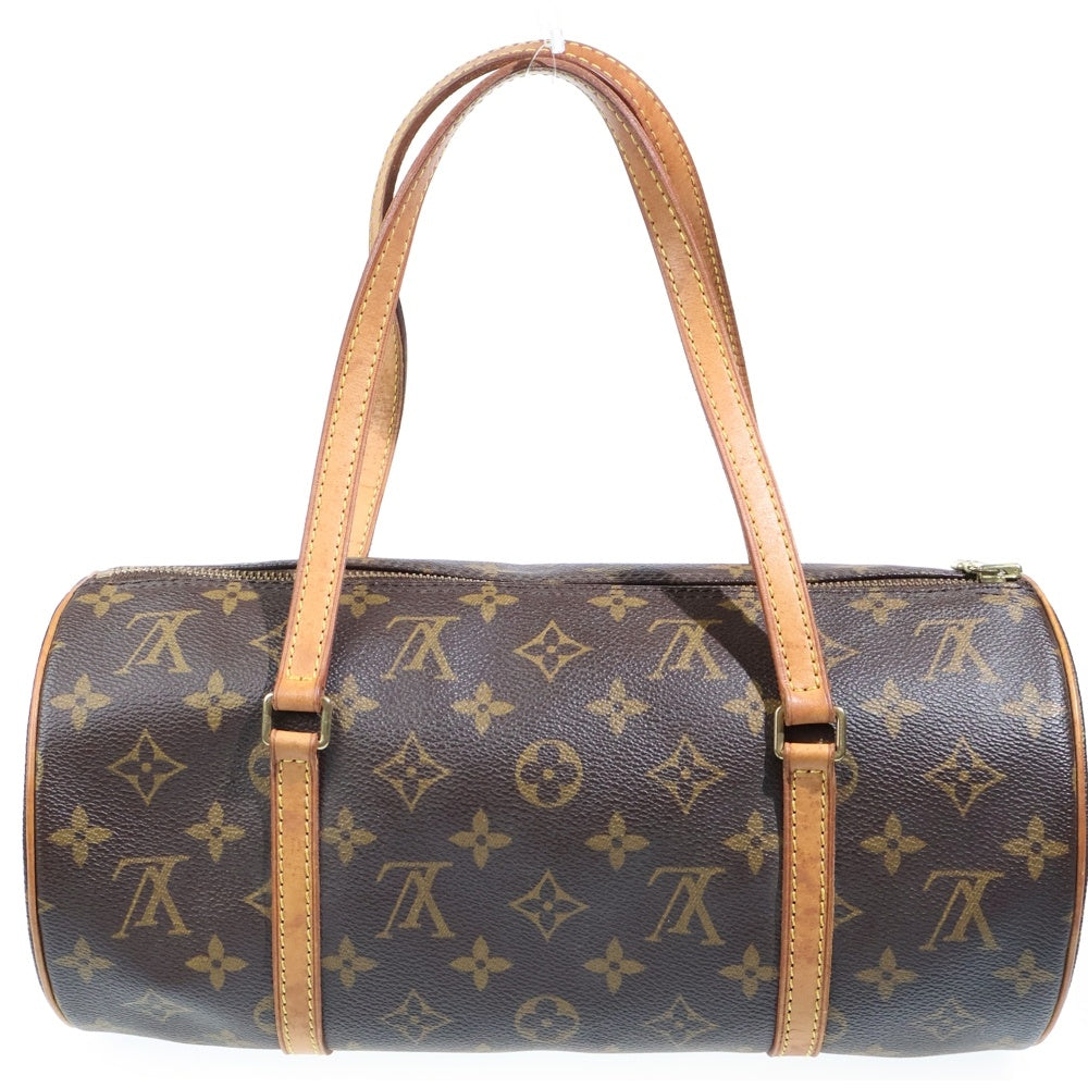 LOUIS VUITTON(ルイヴィトン) モノグラム パピヨン30 ハンドバッグ ブラウン レザー×PVC M51385 ゴールド金具 レディース
