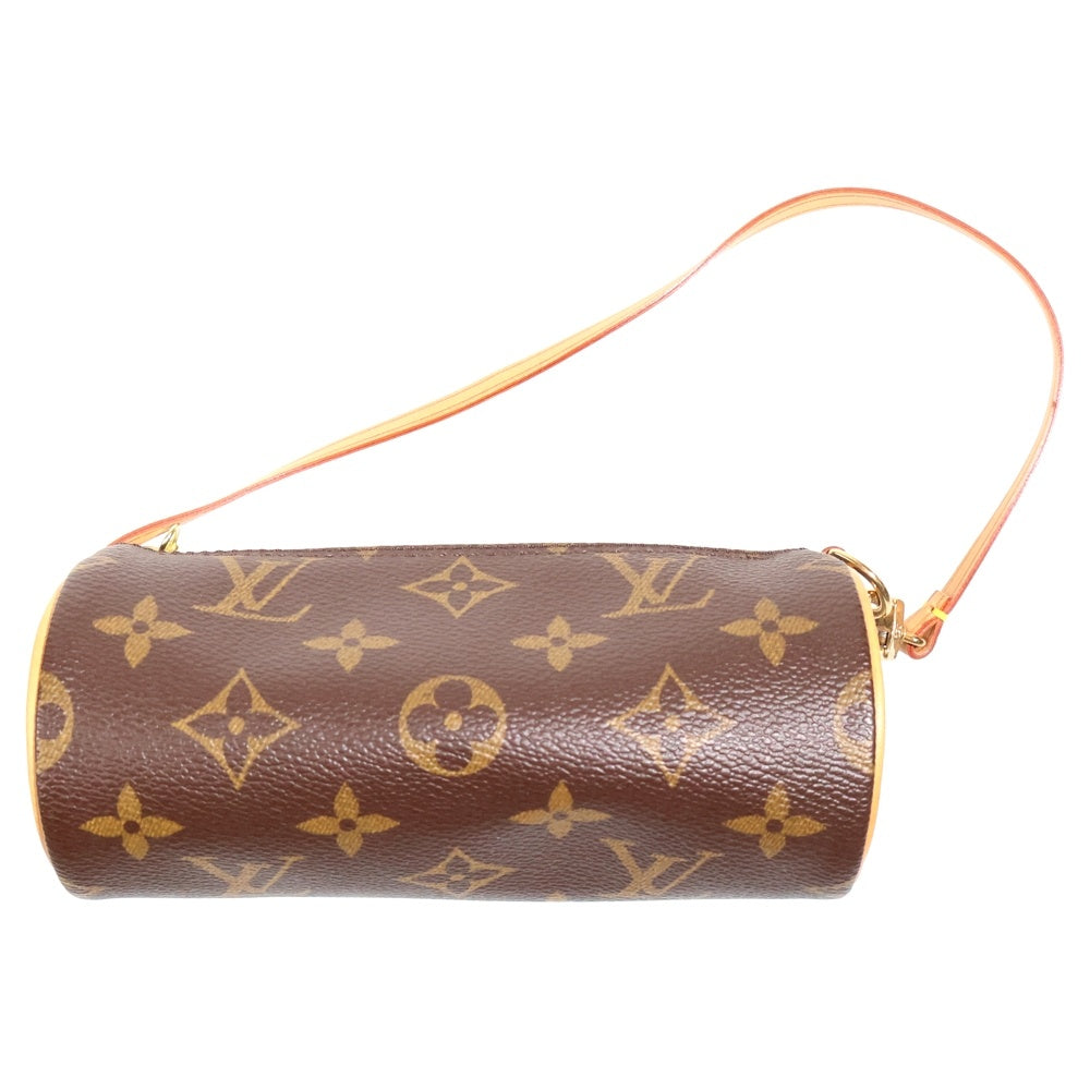 LOUIS VUITTON(ルイヴィトン) モノグラム パピヨン30 ハンドバッグ ブラウン レザー×PVC M51385 ゴールド金具 レディース
