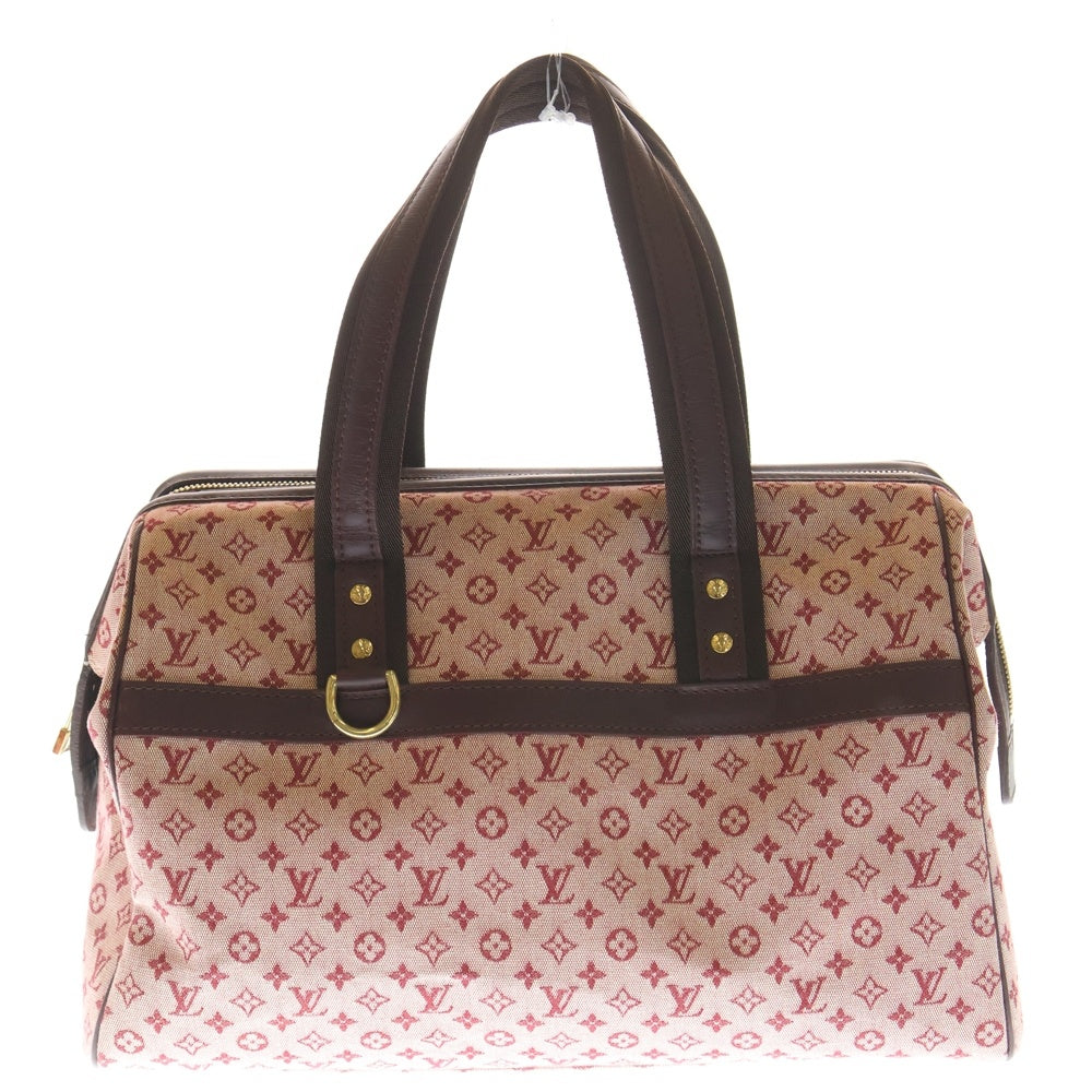 LOUIS VUITTON(ルイヴィトン) モノグラムミニ ジョセフィーヌGM ハンドバッグ ボストンバッグ レッド×ワインレッド レザー×キャンバス M92311 ゴールド金具 レディース