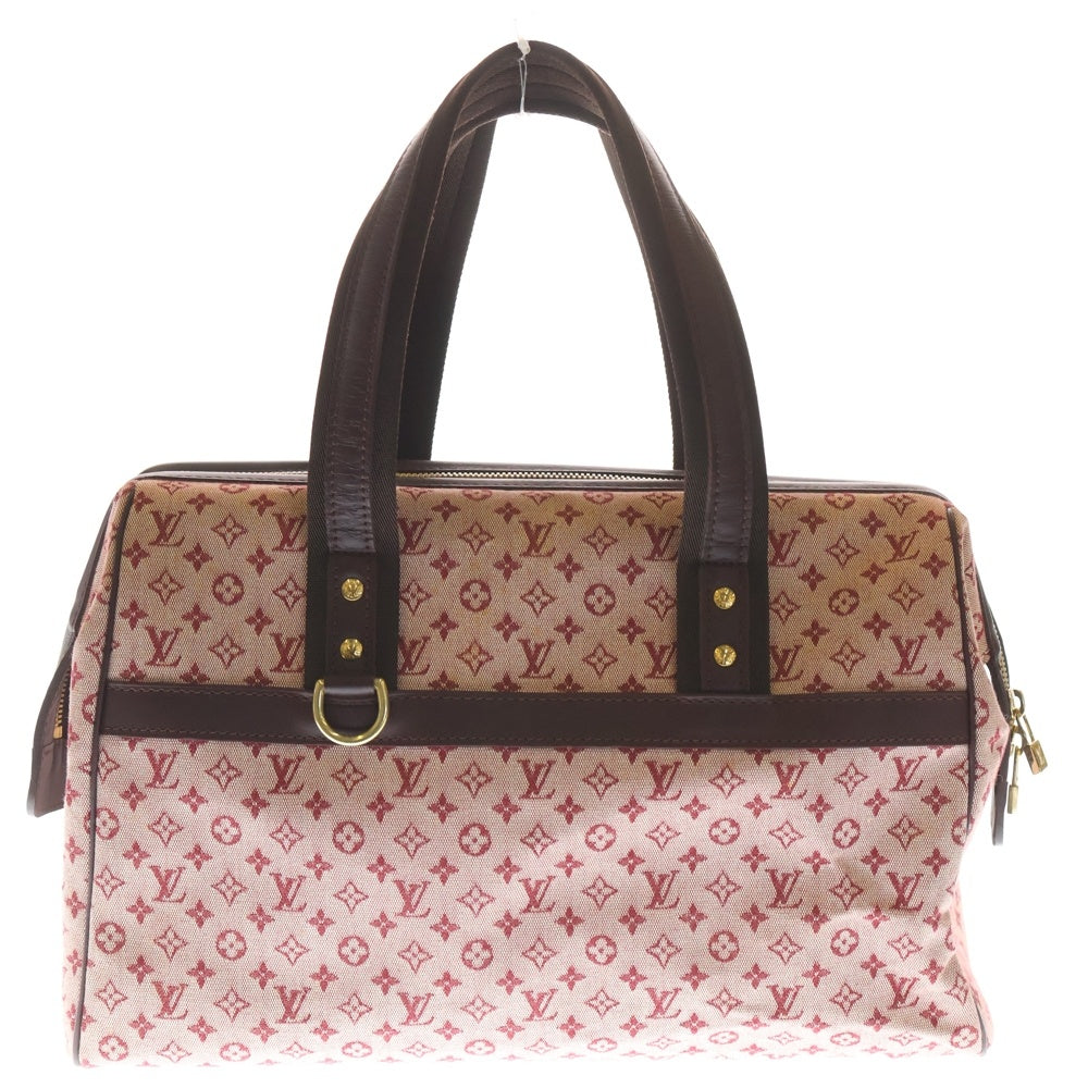 LOUIS VUITTON(ルイヴィトン) モノグラムミニ ジョセフィーヌGM ハンドバッグ ボストンバッグ レッド×ワインレッド レザー×キャンバス M92311 ゴールド金具 レディース