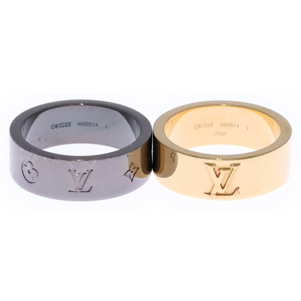 LOUIS VUITTON(ルイヴィトン) リング・LV インスティンクト セット2 指輪 ゴールド ダークシルバー L M00514