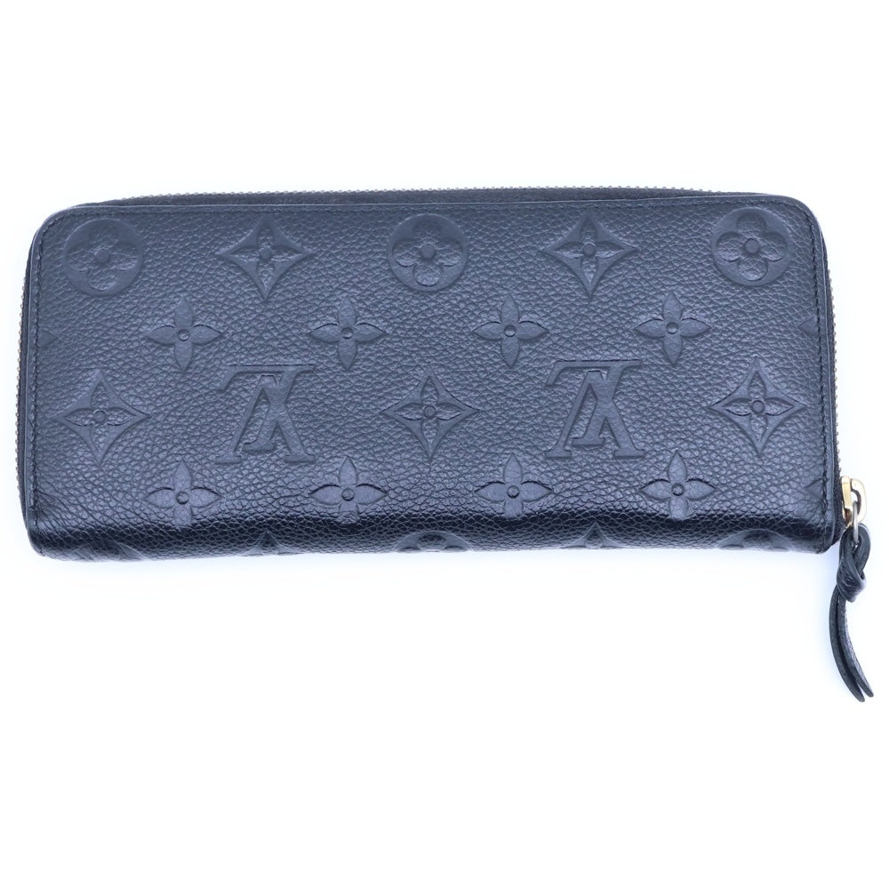 LOUIS VUITTON(ルイヴィトン) モノグラム・アンプラント ポルトフォイユ・クレマンス ロングウォレット 長財布 カードケース ブラック レザー M60171 ゴールド金具 レディース