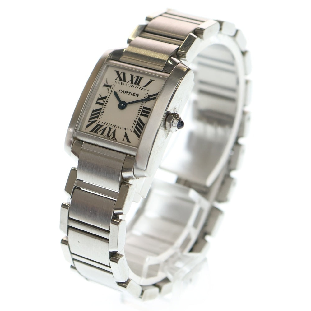 Cartier(カルティエ) タンクフランセーズSM シルバー文字盤 クォーツ ステンレスウォッチ 腕時計 SS/QZ W51008Q3