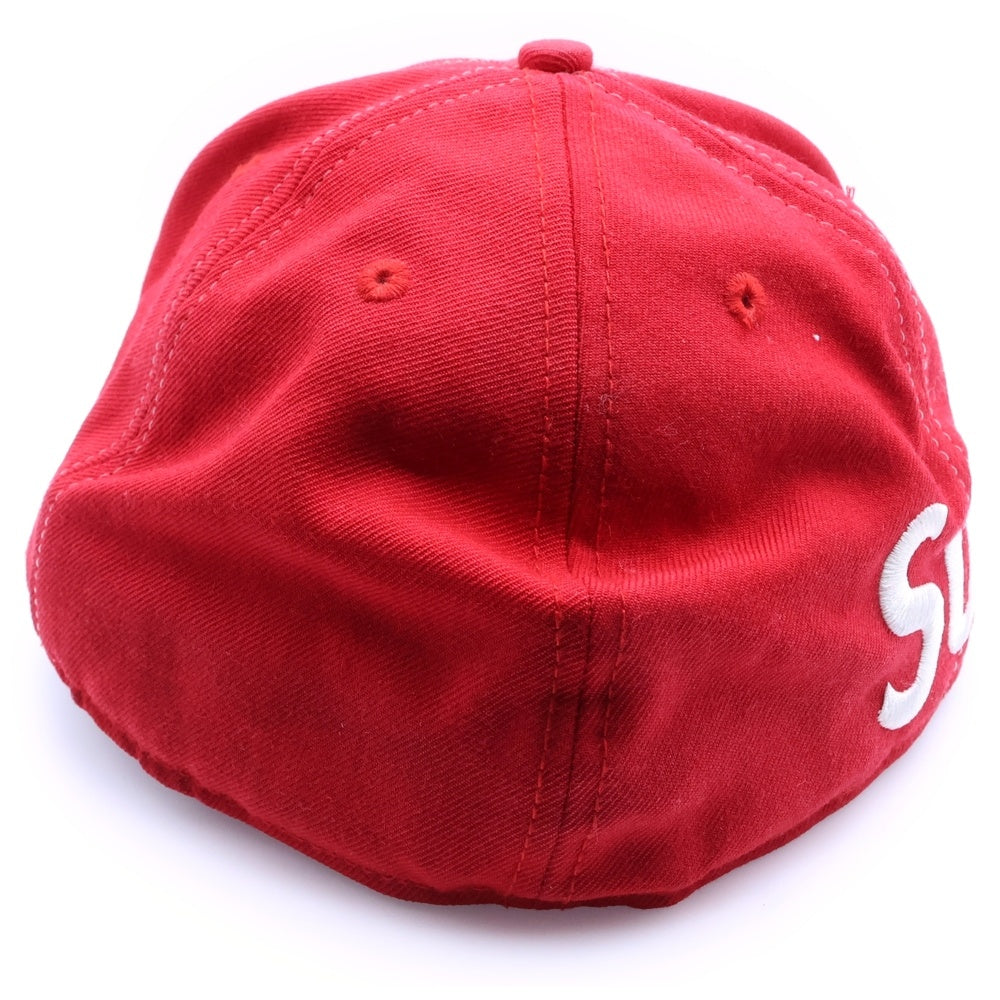 SUPREME(シュプリーム) ×NEW ERA Side Logo Cap ニューエラ サイドロゴ刺繍 ベースボールキャップ 帽子 レッド