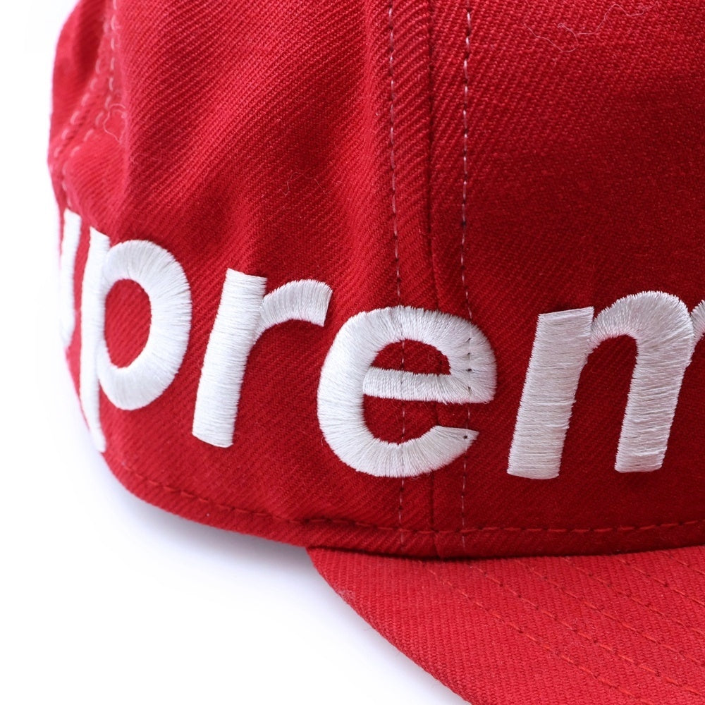 SUPREME(シュプリーム) ×NEW ERA Side Logo Cap ニューエラ サイドロゴ刺繍 ベースボールキャップ 帽子 レッド