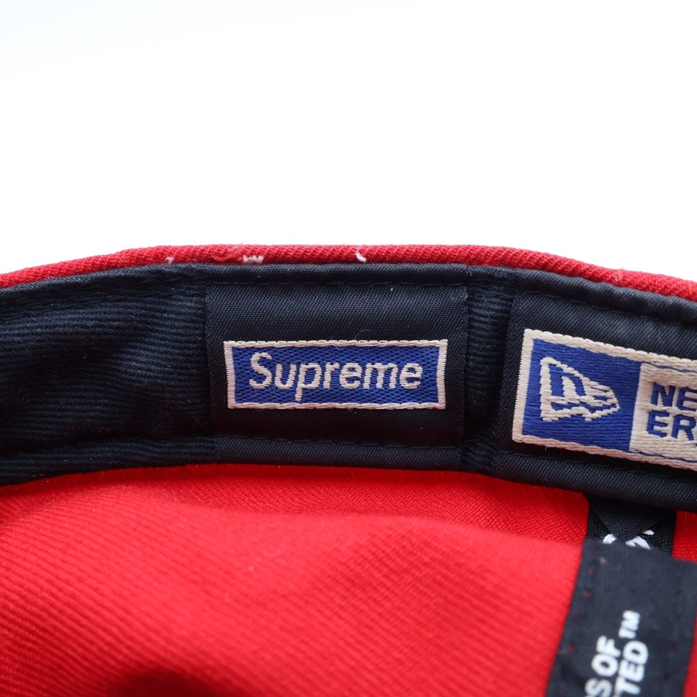 SUPREME(シュプリーム) ×NEW ERA Side Logo Cap ニューエラ サイドロゴ刺繍 ベースボールキャップ 帽子 レッド