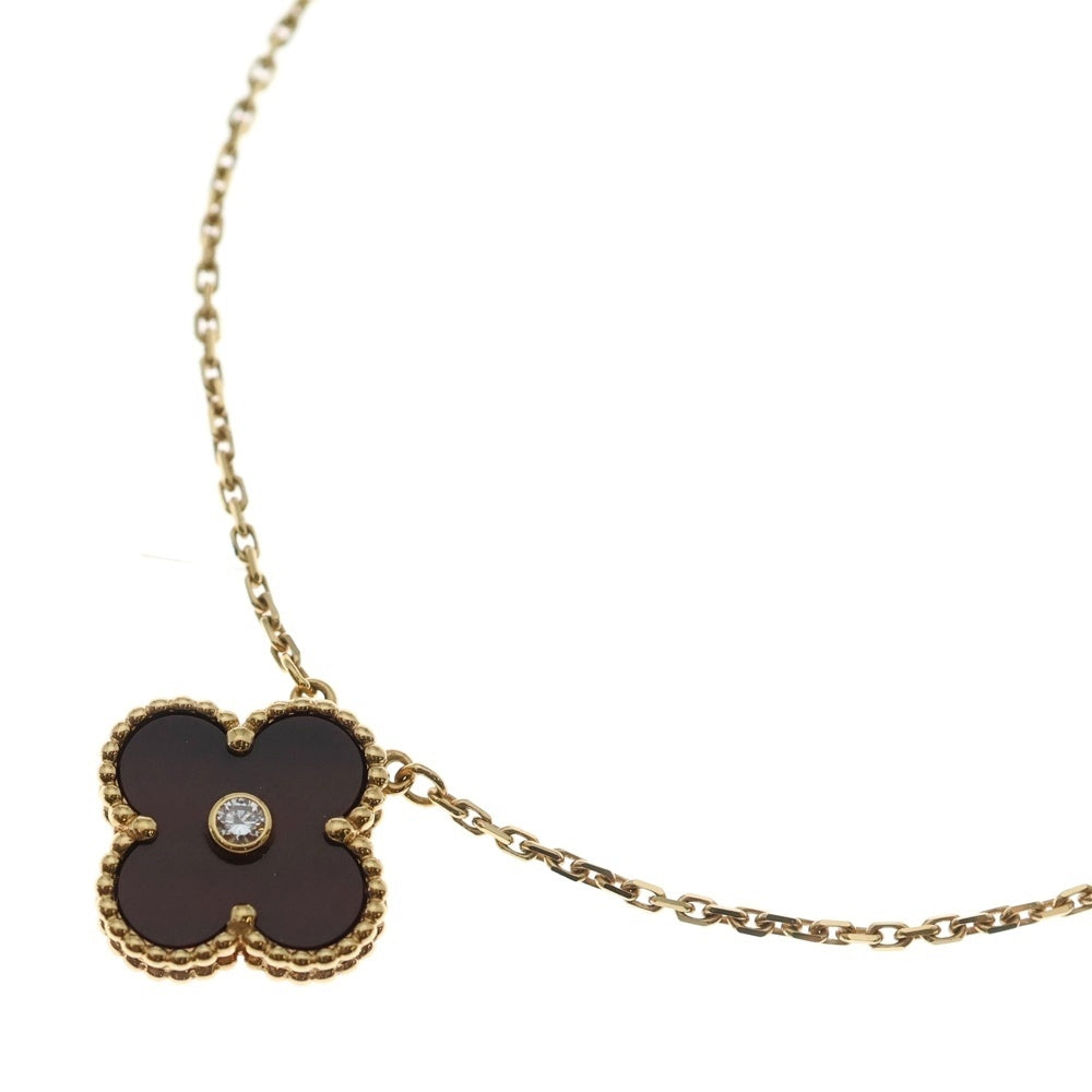 Van Cleef & Arpels(ヴァンクリーフアンドアーペル) ヴィンテージアルハンブラ ネックレス ブルズアイ 2017年ホリデーシーズン限定 ピンクゴールド Au750 VCARP0MV00 ジュエリー レディース