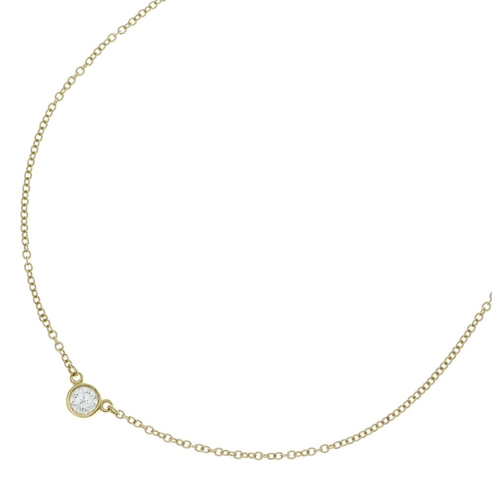 TIFFANY & Co.(ティファニー) バイザヤード 1Pダイヤ ネックレス K18YG イエローゴールド レディース