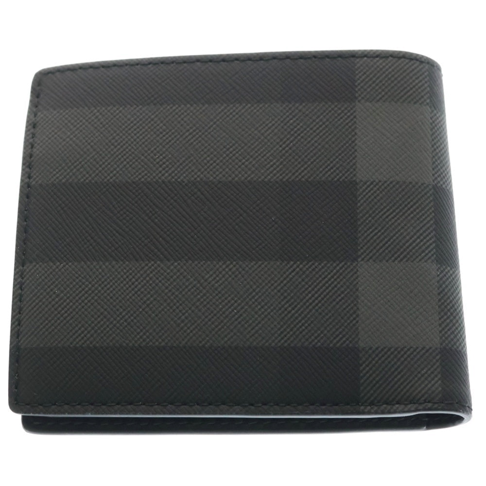 BURBERRY(バーバリー) チェック スリム バイフォールドウォレット 二つ折り財布 ブラック 81005291