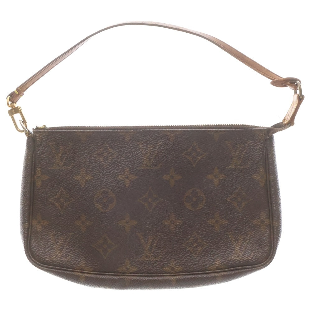 LOUIS VUITTON(ルイヴィトン) モノグラム ポシェットアクセソワール ハンドバッグ ブラウン ポーチ PVC M51980 ゴールド金具 レディース