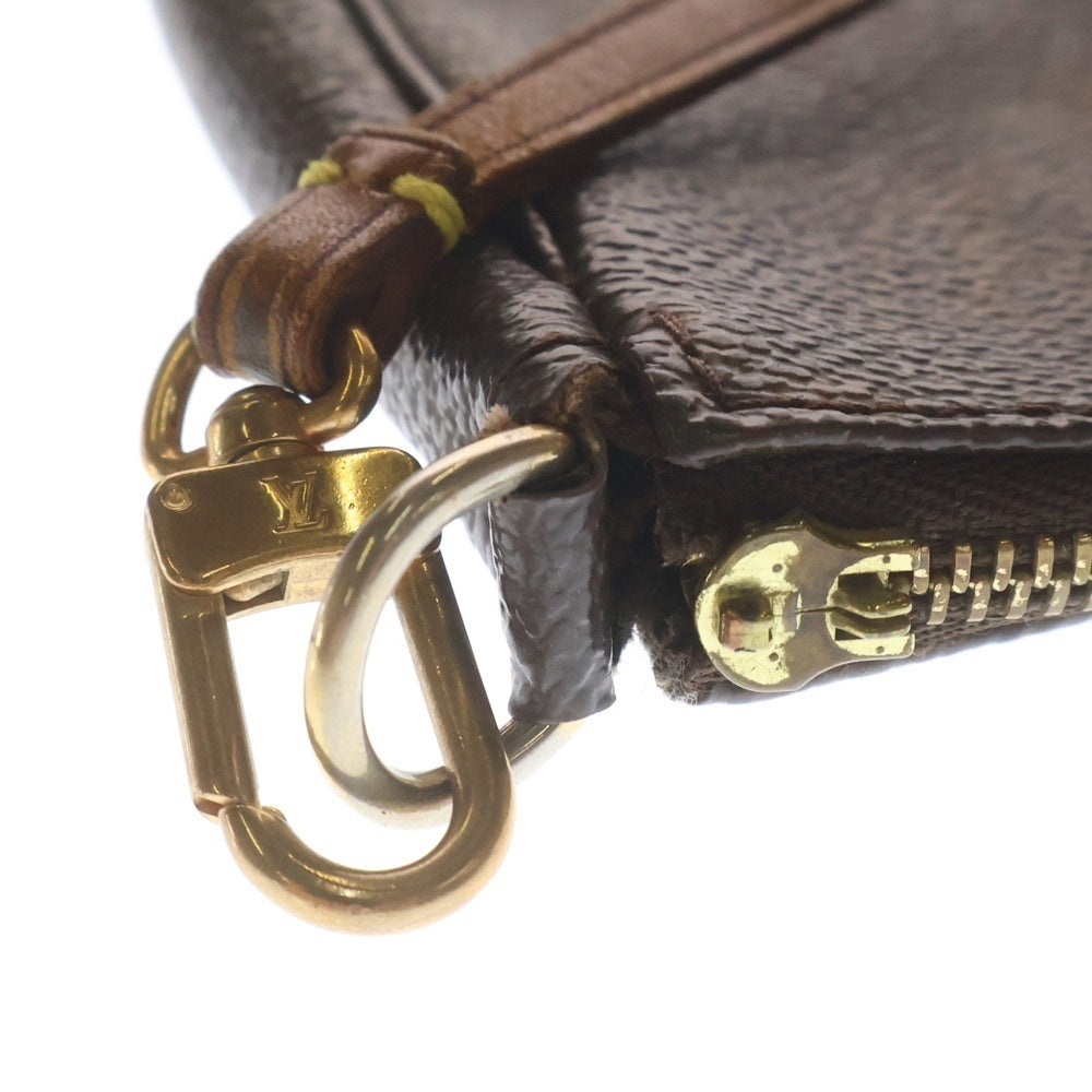 LOUIS VUITTON(ルイヴィトン) モノグラム ポシェットアクセソワール ハンドバッグ ブラウン ポーチ PVC M51980 ゴールド金具 レディース