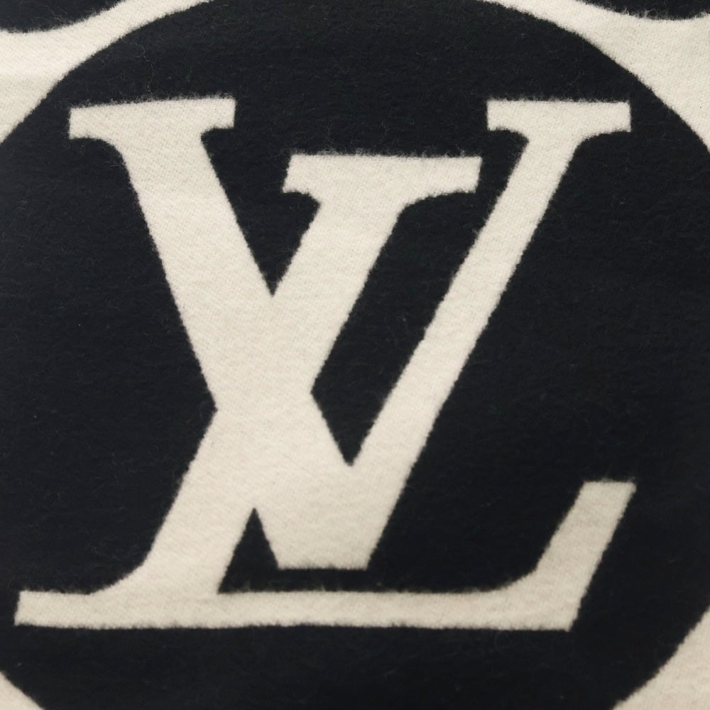 LOUIS VUITTON(ルイヴィトン) LVメダリオン ウール フリンジ マフラー ブラック M79212