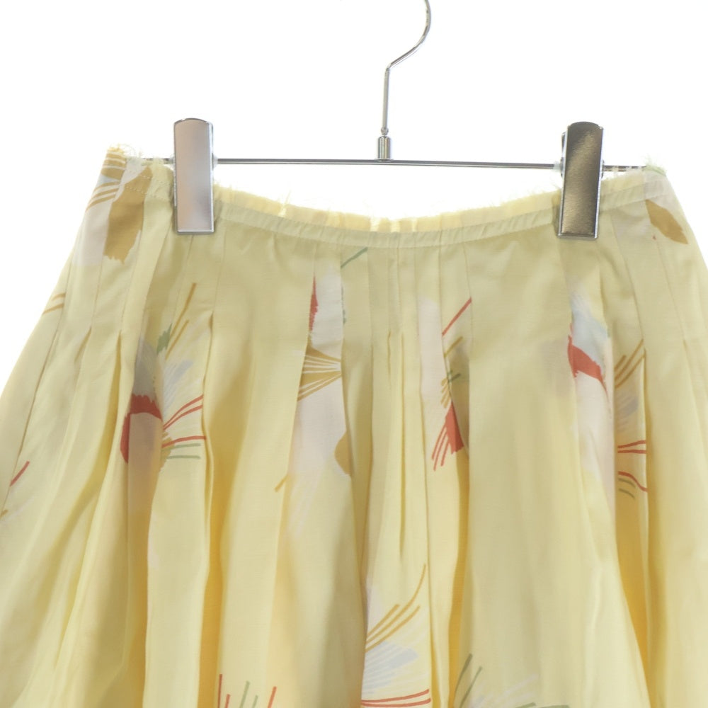 MARNI(マルニ) 総柄プリント シルク カットオフ ミディアム フレア