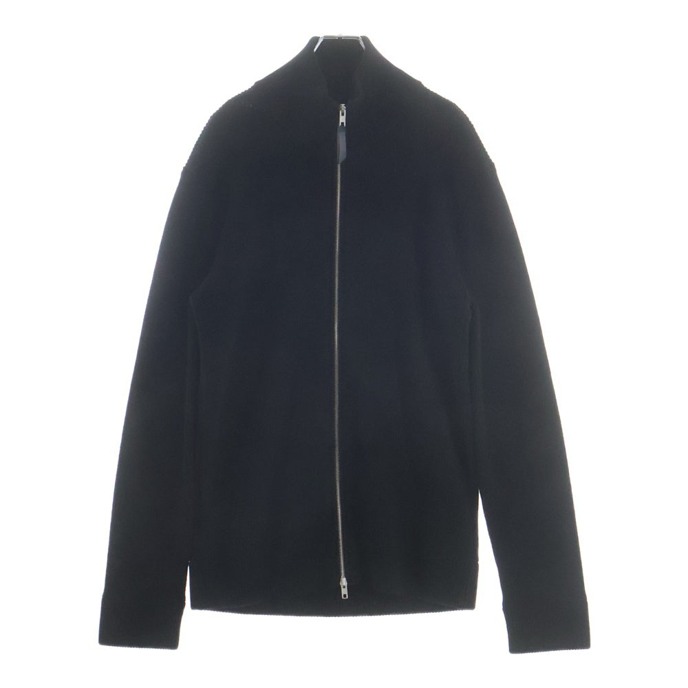 Maison Margiela 4 14(メゾンマルジェラ) コットン ウール ジップアップ ドライバーズニット ジャケット カーディガン ブラック SI1HA0013 S17781