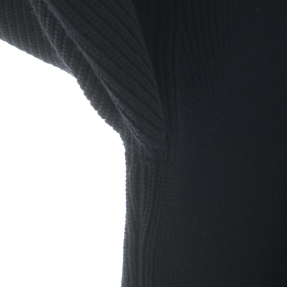 Maison Margiela 4 14(メゾンマルジェラ) コットン ウール ジップアップ ドライバーズニット ジャケット カーディガン ブラック SI1HA0013 S17781
