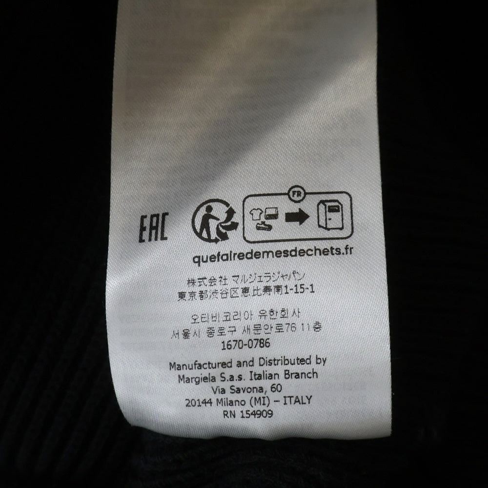 Maison Margiela 4 14(メゾンマルジェラ) コットン ウール ジップアップ ドライバーズニット ジャケット カーディガン ブラック SI1HA0013 S17781