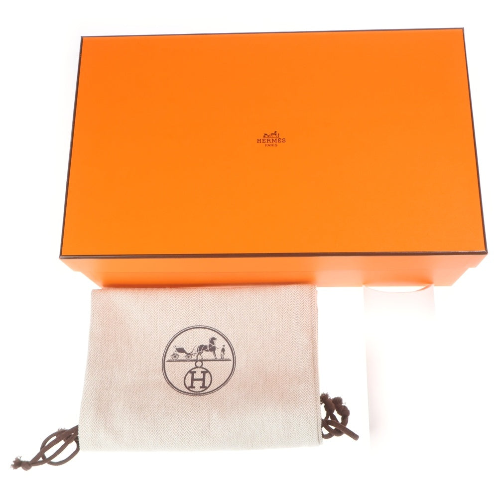 HERMES(エルメス) バウンシング Hロゴ スエード コンビレザー レースアップ ローカットシューズ スニーカー ブラック