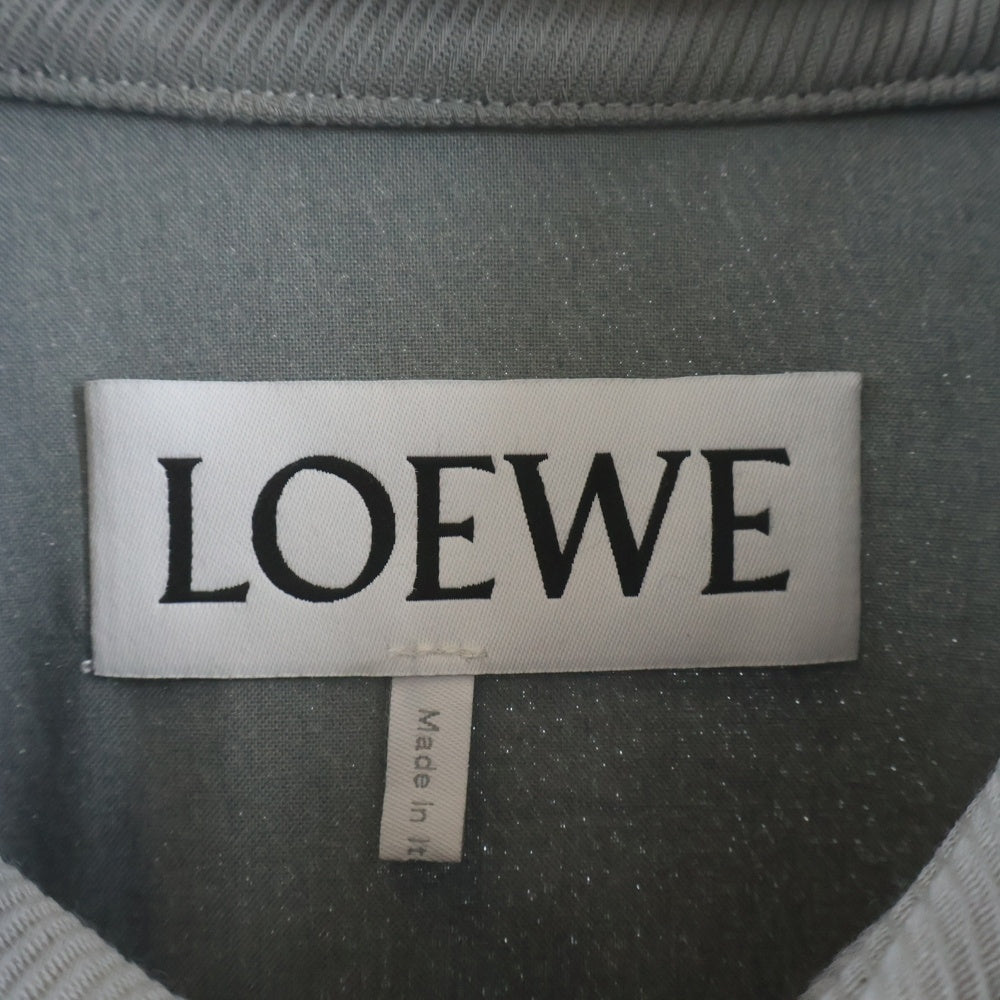 LOEWE(ロエベ) アナグラムロゴ刺繍 ポケット ウール シャツジャケット グレー H526Y05WBF