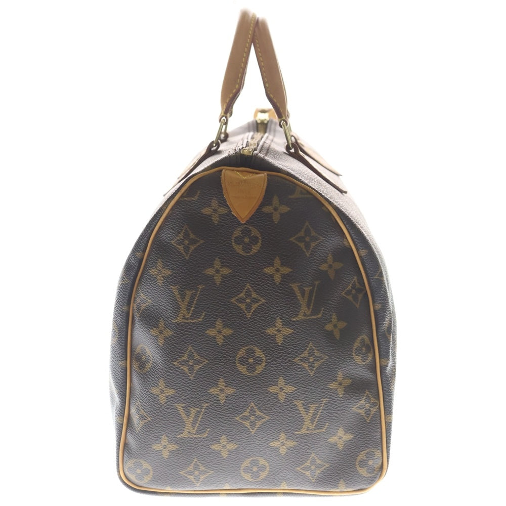 LOUIS VUITTON(ルイヴィトン) モノグラム スピーディ35 ハンドバッグ ボストンバッグ ブラウン レザー×PVC M41524 ゴールド金具 レディース