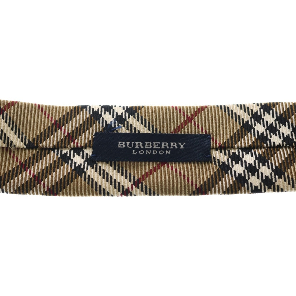 BURBERRY LONDON(バーバリーロンドン) ノヴァ チェック ネクタイ ベージュ シルク