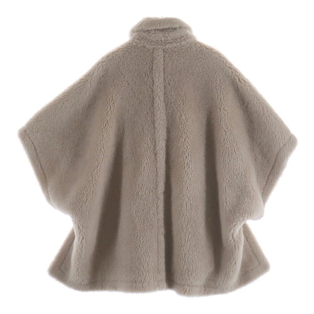 Max Mara(マックスマーラ) テディベア ボア ダブルブレスト ポンチョ ケープ ベージュ レディース