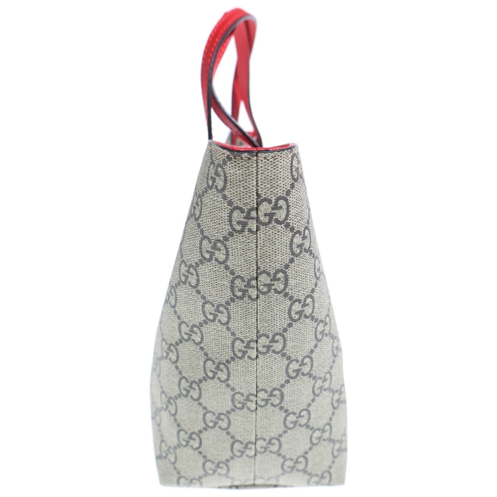 GUCCI(グッチ) ハンドバッグ チルドレンズ ヒグチユウコ GGスプリーム ハンドバッグ ミニトートバッグ ベージュ×レッド レザー×PVC 410812 ゴールド金具 レディース