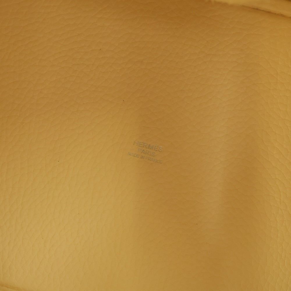 HERMES(エルメス) ピコタンロックMM トリヨンクレマンス レザー ナタ ハンドバッグ シルバー金具 アイボリー Y刻印 レディース