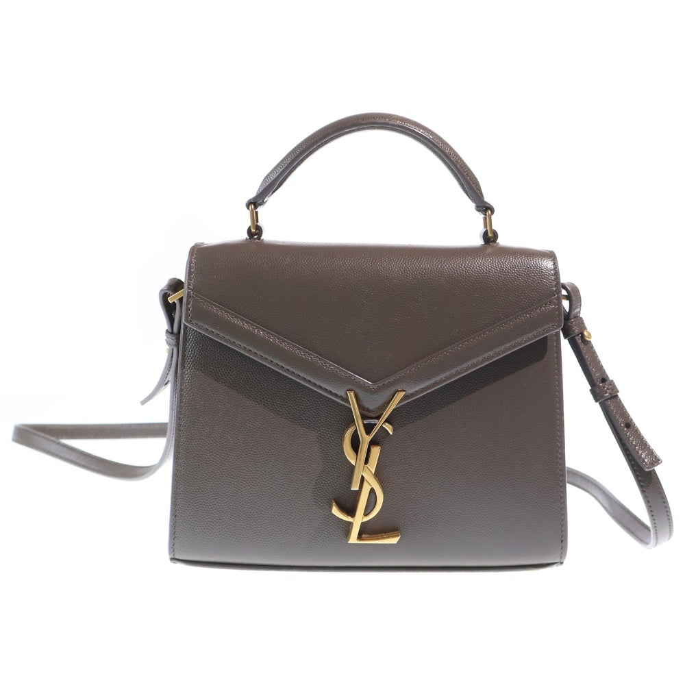 YVES SAINT LAURENT(イヴサンローラン) カサンドラ レザー ミニ ハンド ショルダーバッグ グレー 623930 レディース