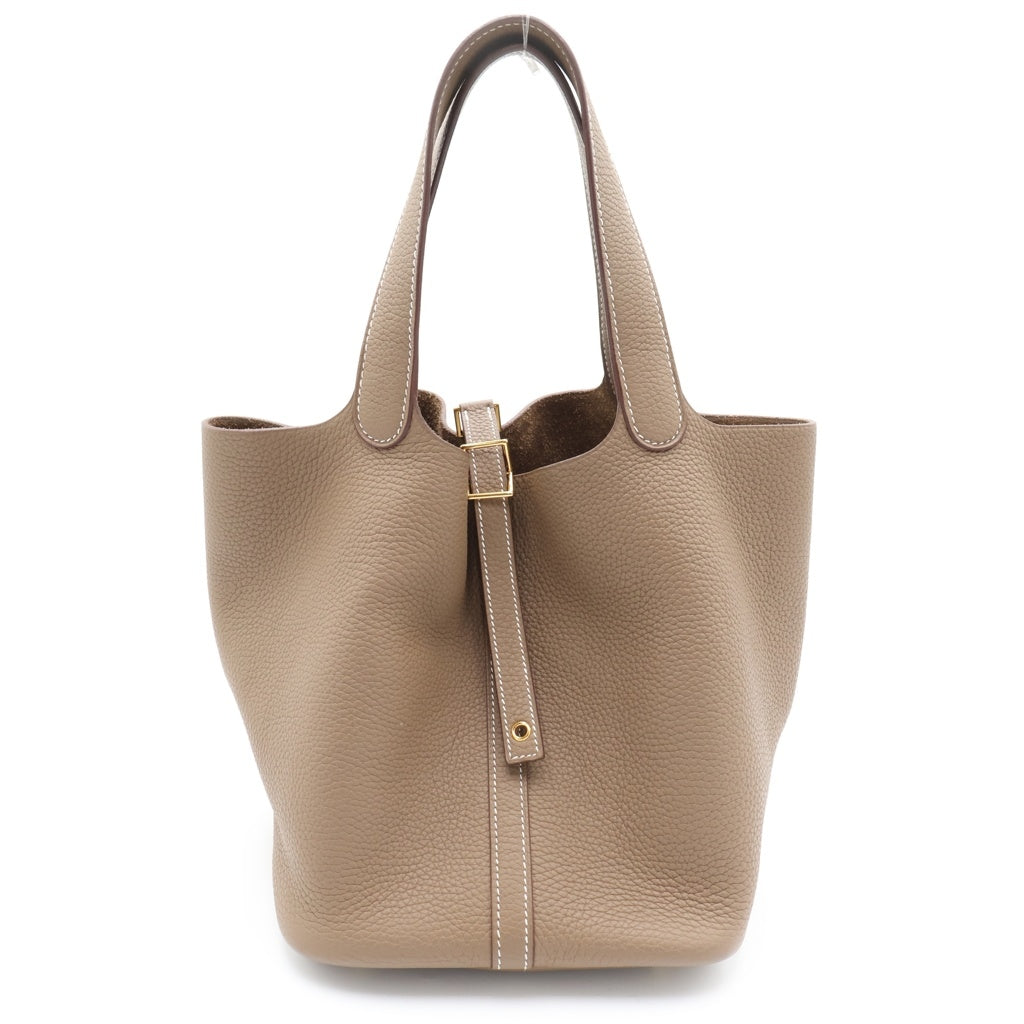 HERMES(エルメス) ピコタンロックPM エトゥープ トリヨンクレマンス ハンドバッグ ゴールド金具 Y刻印 レディース