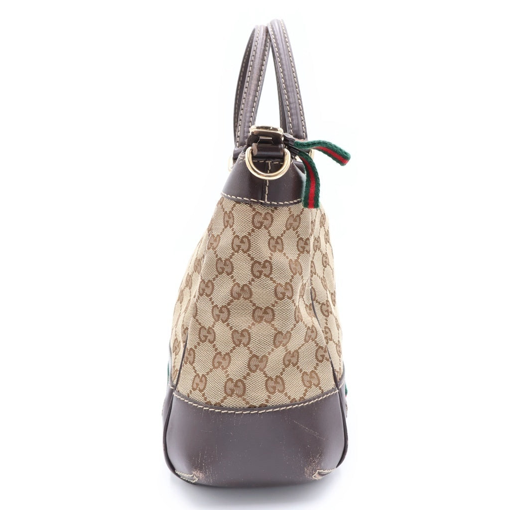 GUCCI(グッチ) GGキャンバス メイフェア レザー 2WAY ハンド ショルダーバッグ ゴールド金具 ブラウン/ベージュ 269894 レディース