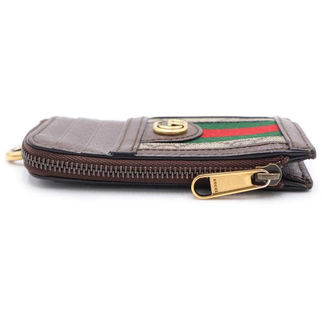 GUCCI(グッチ) オフィディア GGスプリーム マーモント ショルダー カードケース ブラウン/ベージュ 723057