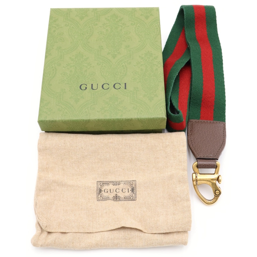 GUCCI(グッチ) オフィディア GGスプリーム マーモント ショルダー カードケース ブラウン/ベージュ 723057